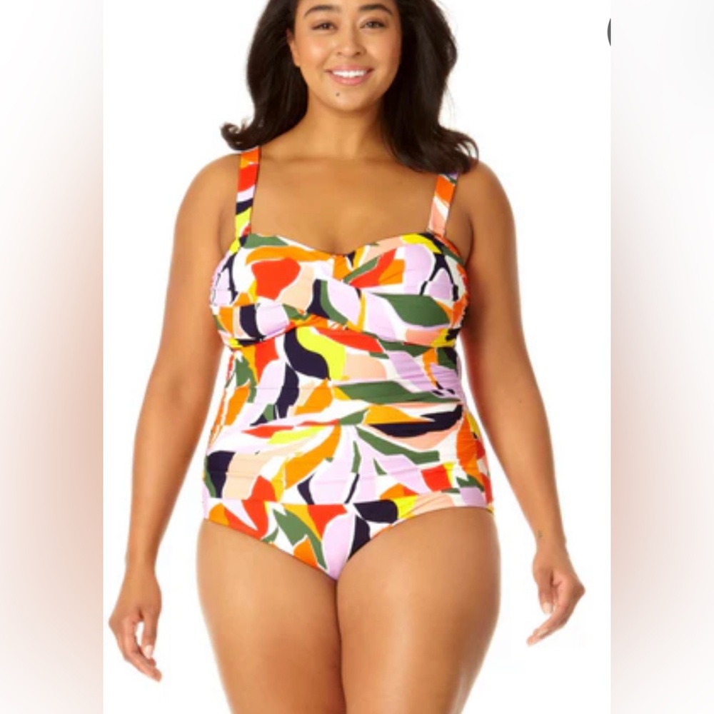 Anne Cole Women's One-Piece Swimsuits: Plunge, Halter, and Monokini size 18W